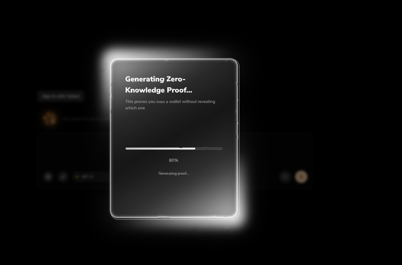 Generating zero-knowledge proof with Veiled
